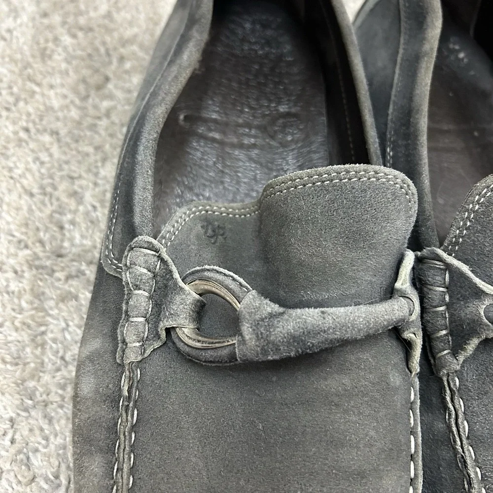 Donald J Pliner Horsebit Loafers Men's Size 13 Gray Edlyn Shoes Slip On Suede - Picture 4 of 13